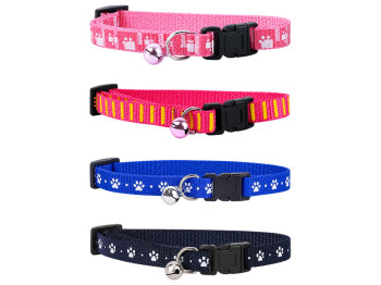 Нашийник для кішок Nobleza, нейлон, XS, 20-30см, 4 кольори, (ціна за 1шт)