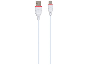 Мережевий зарядний пристрій Borofone BA21A Type-C QC 3.0A 18W Колір Білий