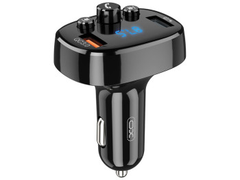 FM-модулятор XO BCC03 car charger 18W QC 3.0 Цвет Чёрный