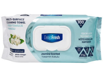 Влажные салфетки для поверхностей Deep Fresh, уксус и сода, аромат жасмина, 100 шт