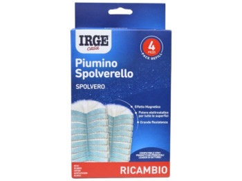 Насадки сменные Irge Casa, Piumino Spolverello для щетки-магнита, микрофибра, 4шт