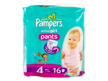 Подгузники Pampers "Active Girl Maxi" (9-14 кг) 16шт