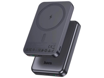 Power Bank Hoco J160 Original, 5000mAh, магнитный, беспроводная зарядка, пластик, цвет серый