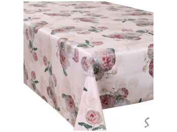 Клеенка Europe, на тканевой основе, ПВХ, 1,40×20м, дизайн Classic Peony (цена за рулон)