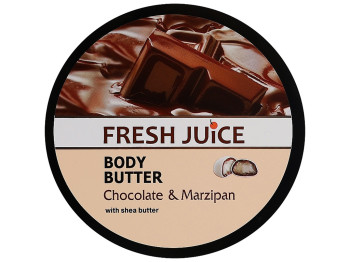 Крем-масло для тела Fresh Juice Chocolate Marzipan, с маслом сладкого миндаля, какао и ши, 225мл