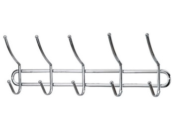 Вешалка с 5 двойными крючками Besser хромированная 46х6,5х16см