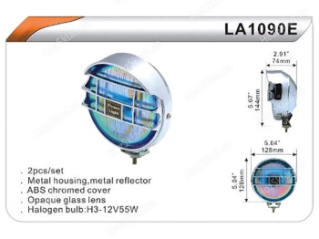 Фара дополнительная DLAA, 1090E-W, хром, H3-12V-55W, D128мм (цена за 2шт)