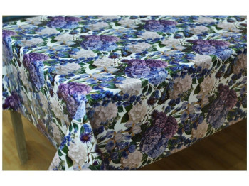 Клейонка Premium, на нетканій основі, ущільнена, ПВХ, 1,37×25м, дизайн гортензії (ціна за рулон)