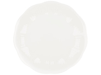 Тарілка порцелянова White Flower біла, D20,5см