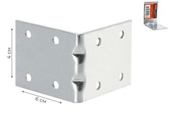 Уголок крепежный Emi Tools, металл, 6×6×4см