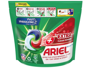 Капсули для прання Ariel Pods Екстрасила очищення, автомат, 36шт