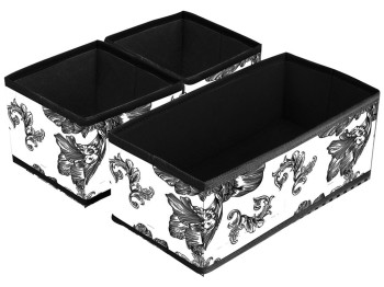 Набір органайзерів Idea Home Anthracite Flowers (ціна за набір 3шт) 6900070585558