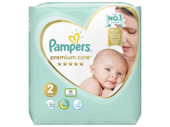 Подгузники-трусики одноразовые для новорожденных Pampers PremiumCare Pants Размер 2 Mini 4-8кг 23шт