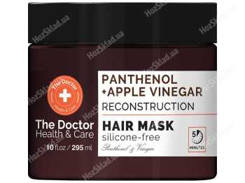 Маска для волосся The Doctor Health&Care Panthenol + Apple Vinegar, Реконструкція, 295мл
