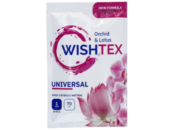 Гель для стирки универсальный WishTex Universal Orchid & Lotus, аромат орхидея и лотос, 1 цикл, 70мл
