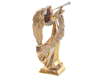 Декоративная фигура Трубящий Ангел, 31,5см, цвет – золото