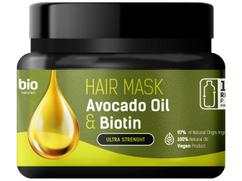 Маска для волосся Bio Naturell Avocado Oil Biotin Ультрасила, з маслом авокадо та протеїнами, 295мл