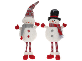 Новорічна м'яка іграшка Сніговик, 2 дизайни, 52см (ціна за 1шт)