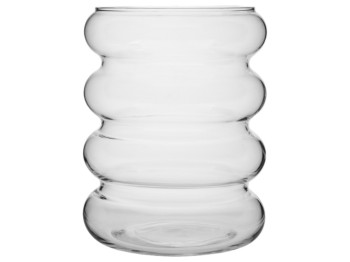 Ваза Trendglass Adele, хвилеподібна форма, скло, 24см, колір прозорий