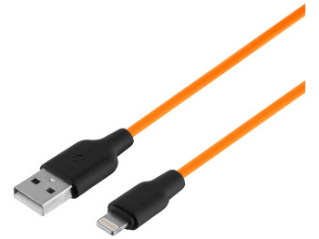 Кабель USB Hoco X21 Plus Silicone Lightning Колір Чорно-Помаранчевий