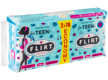 Прокладки Fantasy Flirt Teen Ultra light cotton care для крит. дней 3капл (цена за уп 20шт) WKL03G