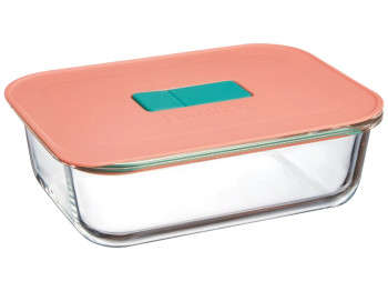Контейнер Luminarc Pure Box Unique, прямоугольный, боросиликатное стекло, пластик, 1040мл