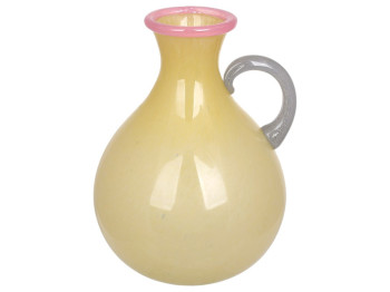 Ваза у формі графіна, скло 16×16×20,5см, колір жовтий