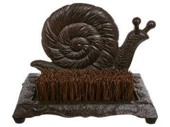 Скребок для обуви, чугун, 21×15×15,5см, цвет коричневый