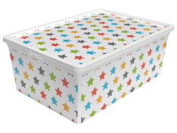 Контейнер з кришкою Qutu Trend Box Colored Star, 10л, 8690069947662
