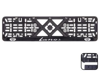 Рамка номера пластиковая с хромированной рельефной надписью LANOS