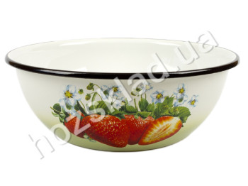 Миска Idilia "Клубника" на салатовом 4л. 28см