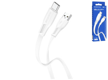 Кабель USB Borofone BX85 Type C 3A, Білий