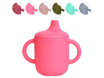 Чашка-поилка силиконовая, 12,2x10,7см