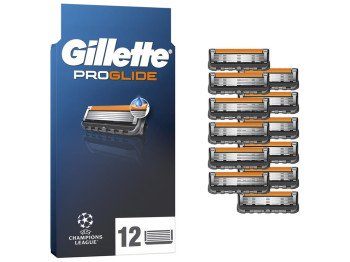 Картриджи сменные Gillette ProGlide, сталь, 12шт