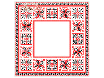 Салфетка La Fleur Симметричный орнамент 33х33см 2 слоя 16шт