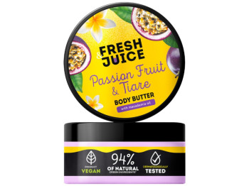 Крем-масло для тела Fresh Juice Passion Fruit Tiare Body Butter, с маслом макадамии, 200мл