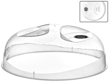 Кришка для мікрохвильової печі з 1 клапаном Plastart маленька D25см