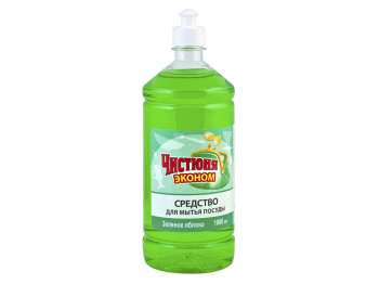 Засіб для миття посуду Чистюня Економ "Зелене Яблуко" 1л
