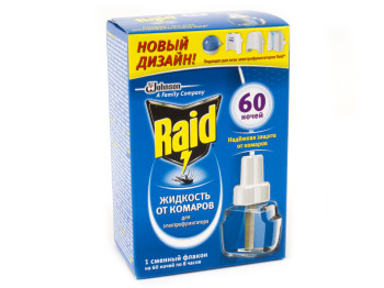 Жидкость для фумигатора Raid от комаров "60 ночей" 43,8мл