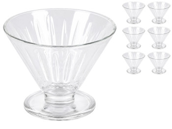 Набір креманок Lumen, скляні на ніжці, 165 мл, 6 шт (ціна за набір)