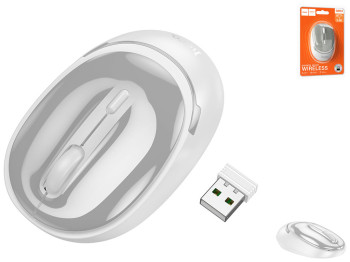 Беспроводная Мышь Hoco GM34 Nuevo dual mode (2.4G + Bluetooth (3.0+5.2)) Цвет Белый