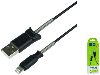 Кабель USB Hoco X24 Pisces Lightning, Чёрный