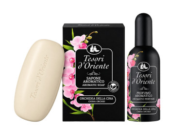 Подарочный набор Tesori d’Oriente Orchidea, парфюмированная вода и мыло, 100 мл, 125 г