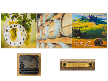 Часы настенные на полотне Солнечная Тоскана МДФ 90х30см