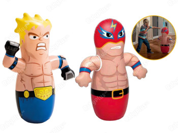 Боксерская груша-неваляшка Intex 44672, боксер, рестлер, винил (цена за 1 шт)