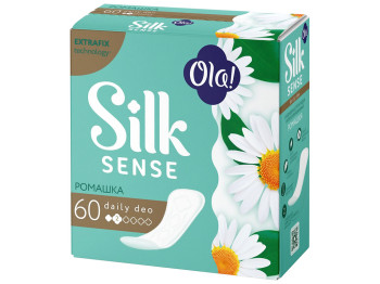 Прокладки гигиенические ежедневные Ola! Silk Sense Daily deo Ромашка 2капли 60шт 1504