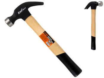 Молоток-гвоздодер Kmt Tools, 750 г, деревянная ручка