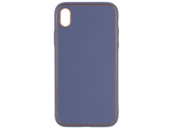 Чохол Leather Gold with Frame without Logo для iPhone Xr Колір 8, Gray  Lilac
