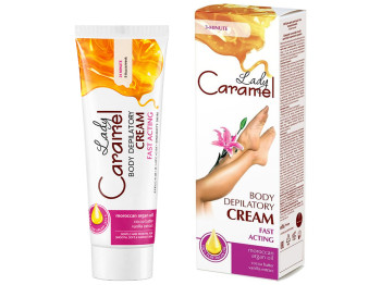 Крем для депиляции тела Lady Caramel, быстродействующий, с маслом какао и экстрактом ванили, 100мл