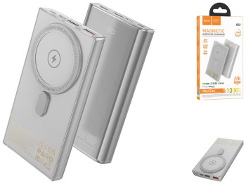 Power Bank Hoco Q22 Taurus 22.5W+PD20W magnetic digital display 10000mAh Цвет Серый